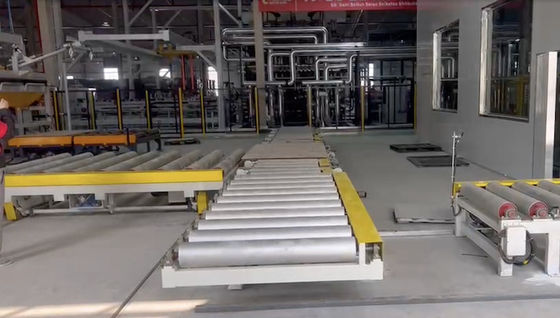 4×8 인위판 MDF 단기 사이클 프레스 기계 자동 라인 나무 기반 패널 생산